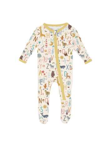 KICKEE PANTS Alphabet Print 2 Way Zipper