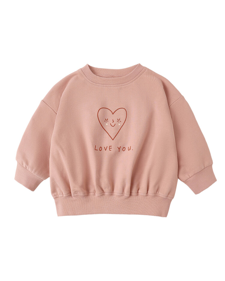 QUINCY MAE Love Relaxed Sweatshirt