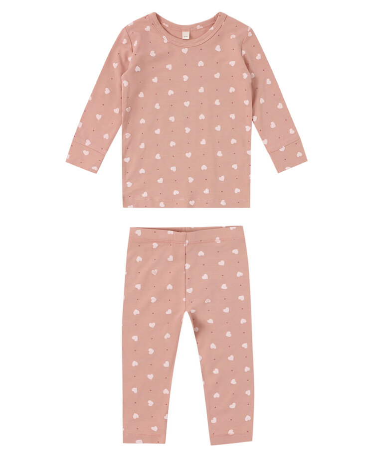 QUINCY MAE Hearts Girls Pajama Set