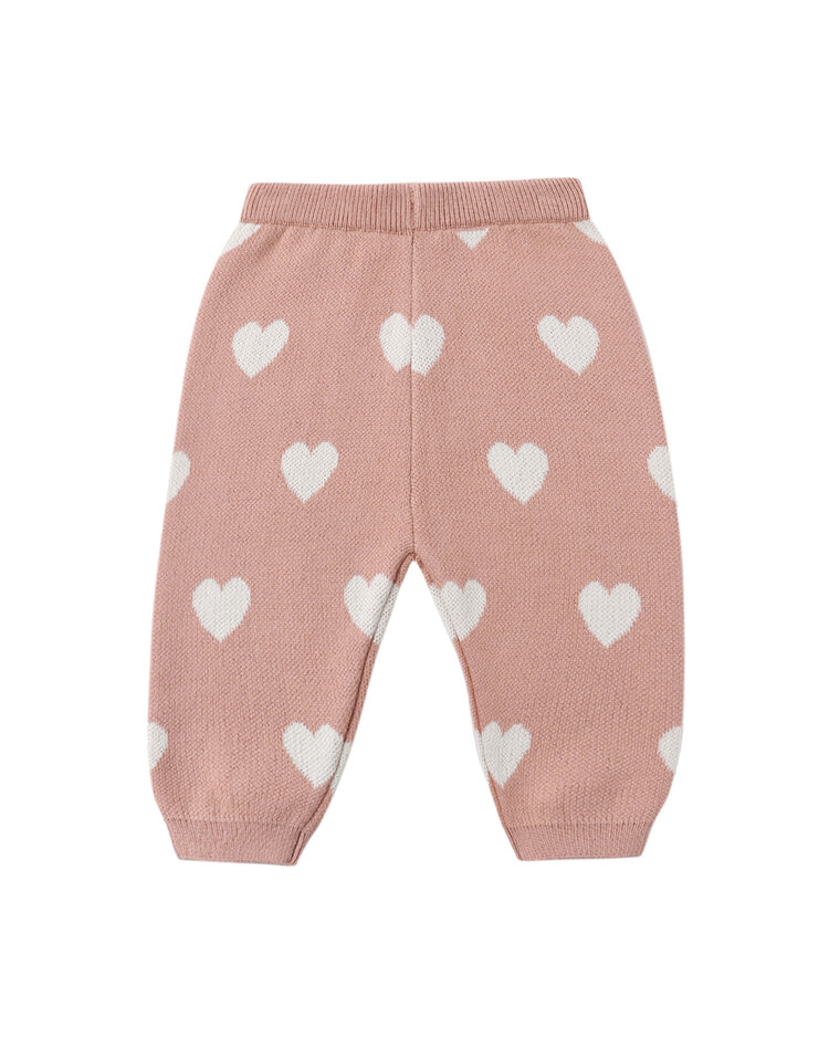 QUINCY MAE Heart Knit Baby Pants