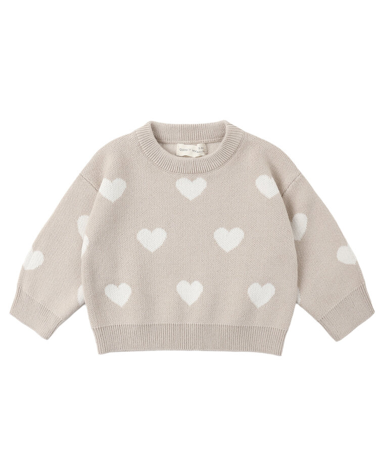 QUINCY MAE Heart Knit Boys Sweater