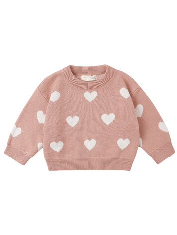 QUINCY MAE Heart Knit Baby Sweater
