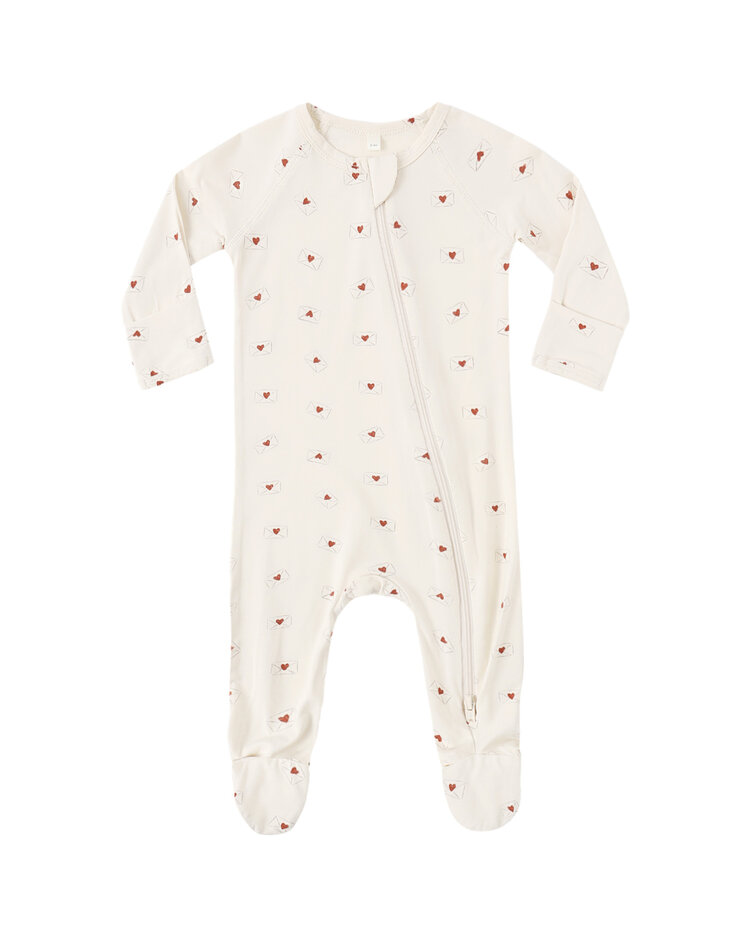 QUINCY MAE Valentine Zip Footie