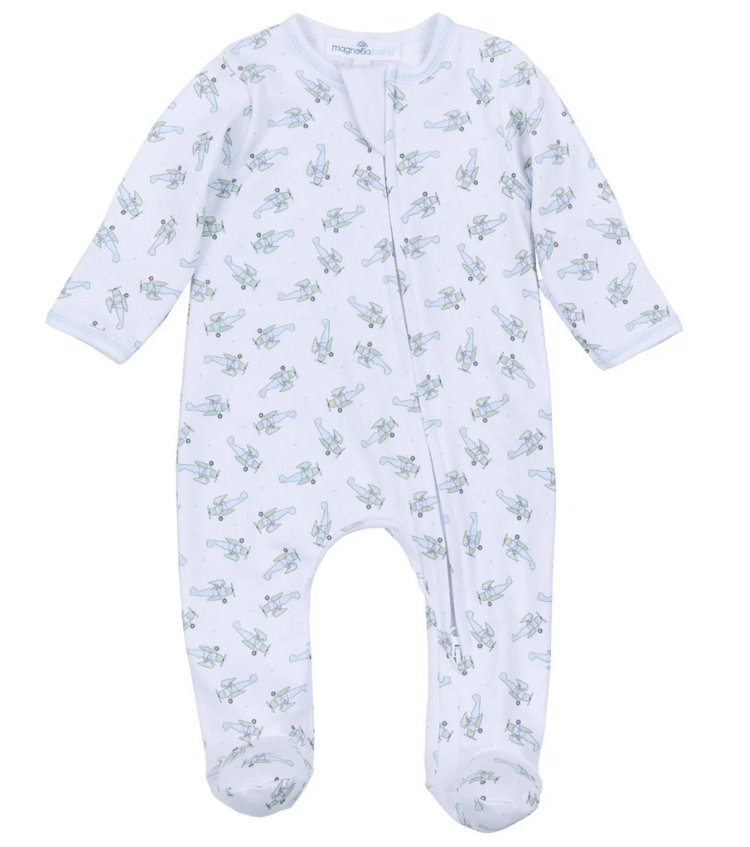 MAGNOLIA BABY Take Flight Zipper Footie