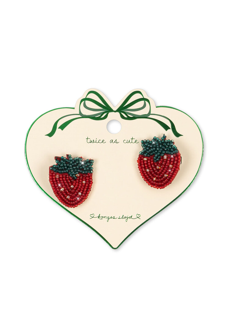KONGES SLOJD Strawberry Beaded Hair Clip