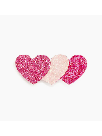 SWEET WINK Pink Sparkle Hearts Clip