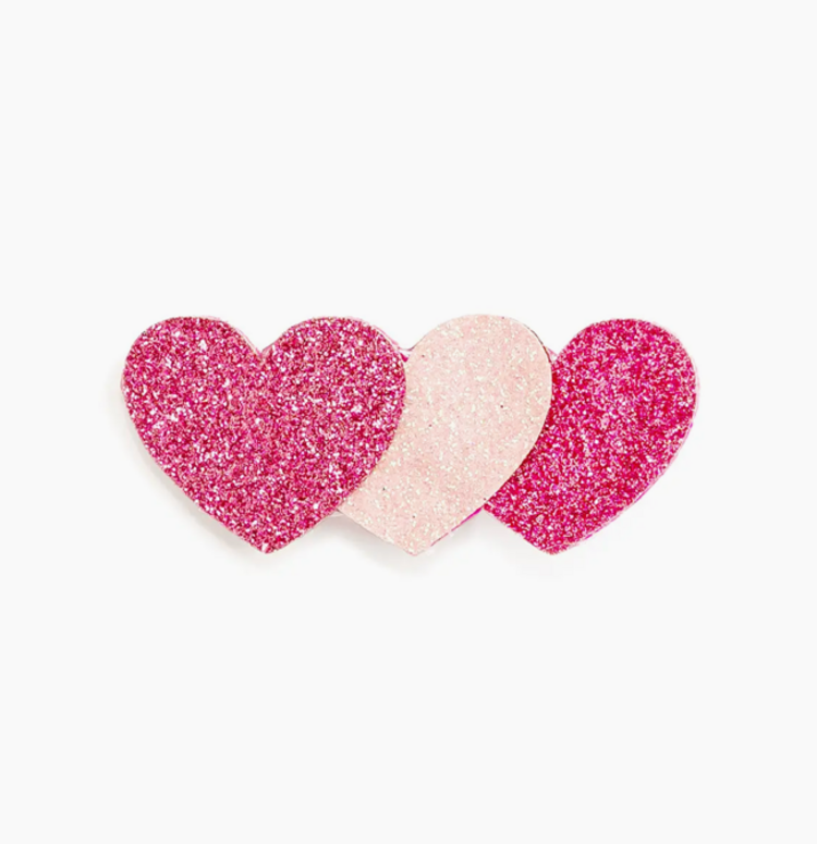 SWEET WINK Pink Sparkle Hearts Clip