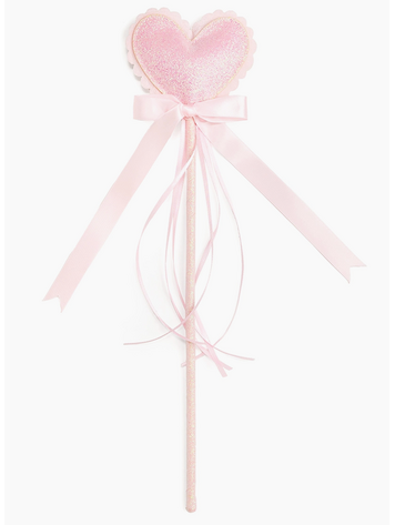 SWEET WINK Scalloped Glitter Heart Wand