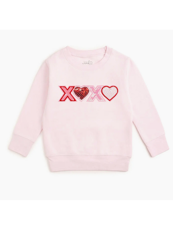 SWEET WINK XOXO Sequin Patch Baby Sweatshirt