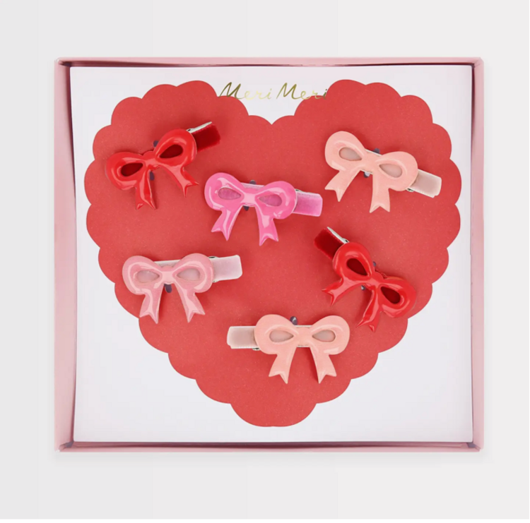 MERI MERI Valentine's Bow Hair Clips