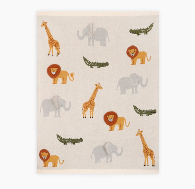 VIVERANO ORGANICS Savannah-Organic 3D  Baby Blanket
