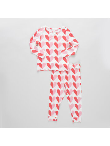 PINK CHICKEN Half Hearts PJ Set