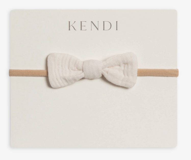 Classic Muslin Dainty Bow - Ivory
