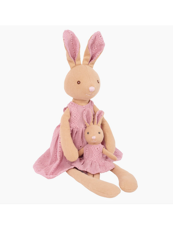 LEVLOVS Mom And baby Rabbit Linen Dolls