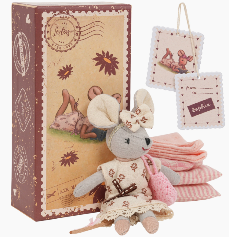 LEVLOVS Sophia Mouse in Stamp Holder Box
