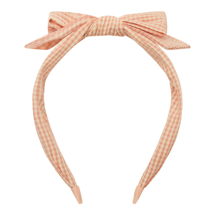 Mimi & Lula Peach Gingham Edie Bow Alice