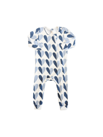 PINK CHICKEN Half Hearts Bamboo Romper