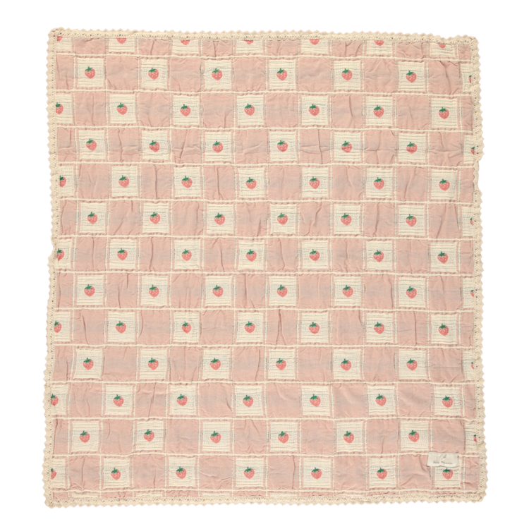 BEBE ORGANIC Strawberry Patchwork Blanket