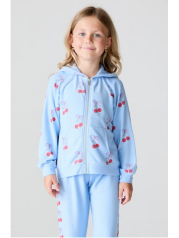 CHASER Cherry Bows Zip Up Hoodie