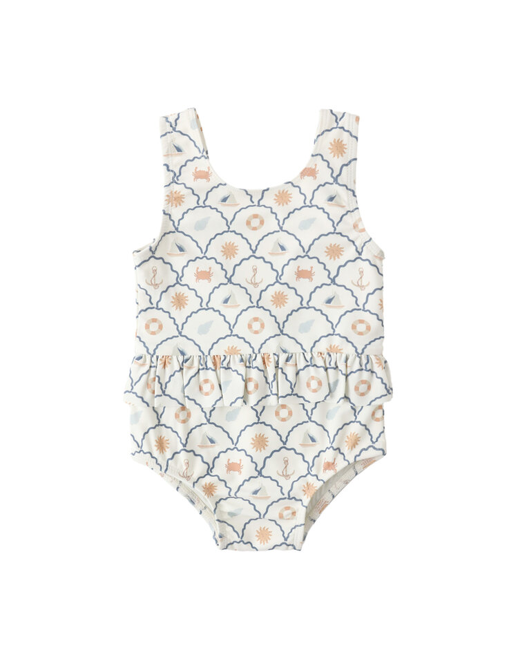 RYLEE AND CRU Nautical Skirted One-Piece