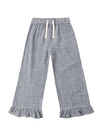 RYLEE AND CRU Wide Leg Gingham Pant
