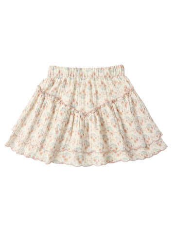 RYLEE AND CRU Tiered Blossom Mini Skirt