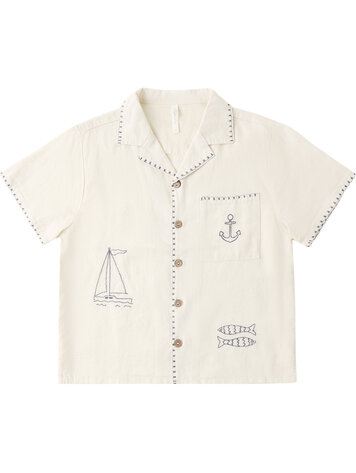 RYLEE AND CRU Lapel Collar Sailor Shirt