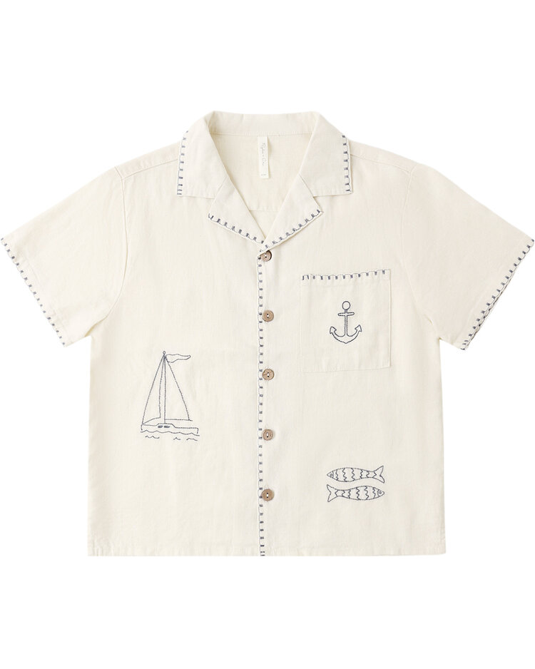 RYLEE AND CRU Lapel Collar Sailor Shirt