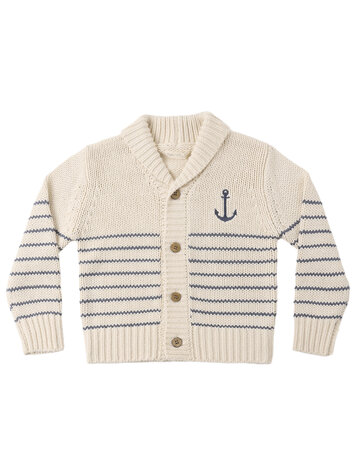 RYLEE AND CRU Stripe Shawl Cardigan