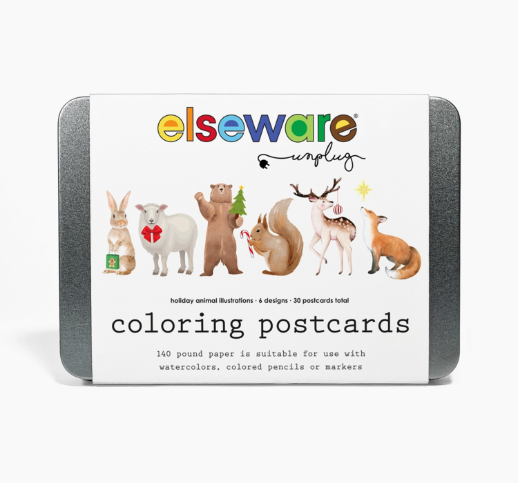 Coloring Postcards With Animal Designs