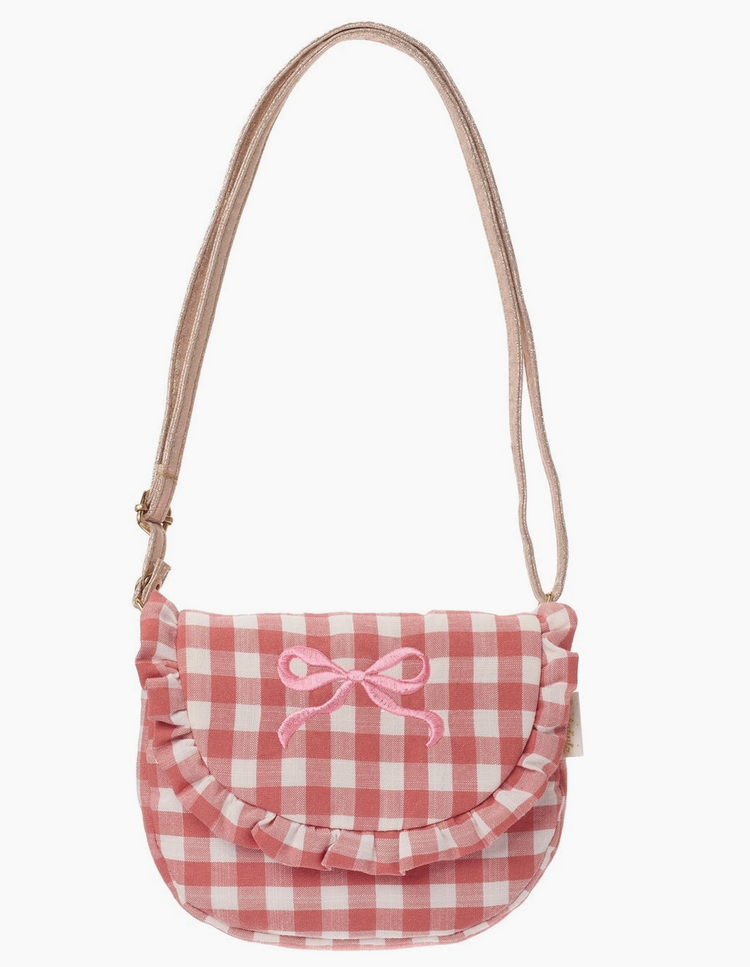 ROCKAHULA KIDS Gingham Ruffle Bow Bag