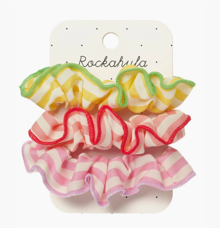 ROCKAHULA KIDS Candy Stripe 3 Pack Scrunchies