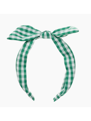 ROCKAHULA KIDS Green Gingham Tie Headband
