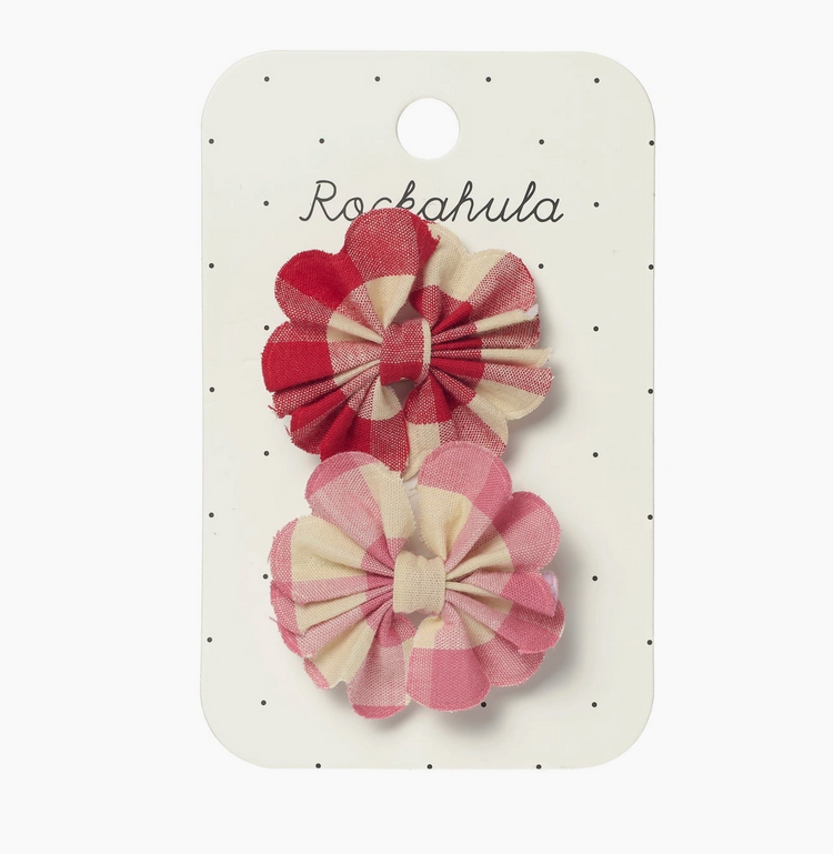 ROCKAHULA KIDS Scalloped Gingham Bow Clips