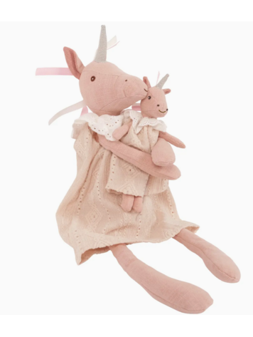 LEVLOVS Mom And Baby Unicorn Doll