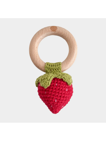 THE BLUEBERRY HILL Crochet Strawberry Teether