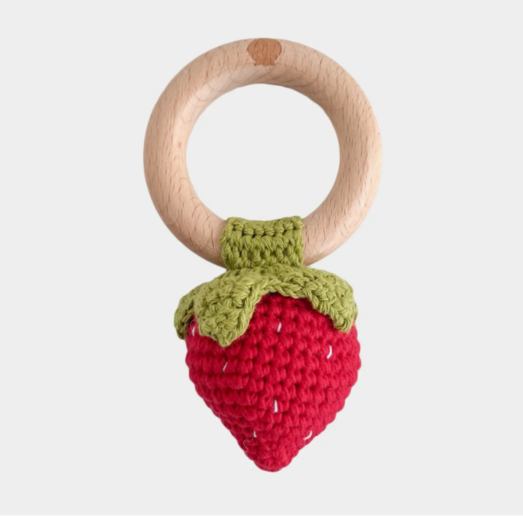 THE BLUEBERRY HILL Crochet Strawberry Teether