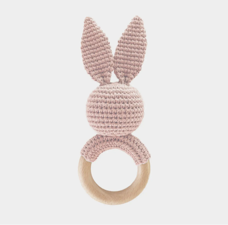 THE BLUEBERRY HILL Bunny Teether - Pink