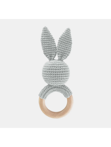 THE BLUEBERRY HILL Bunny Teether - Grey
