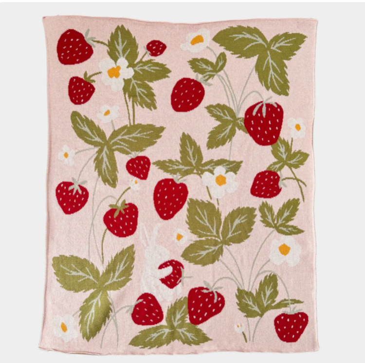 THE BLUEBERRY HILL Strawberry Bunny Blanket