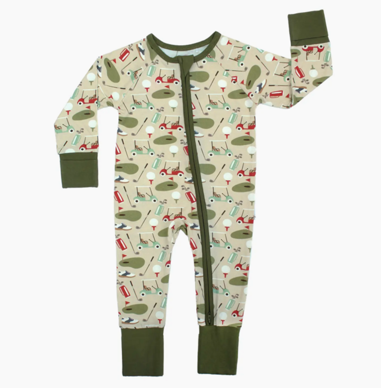 EMERSON AND FRIENDS Tee Time Bamboo Baby Pajamas