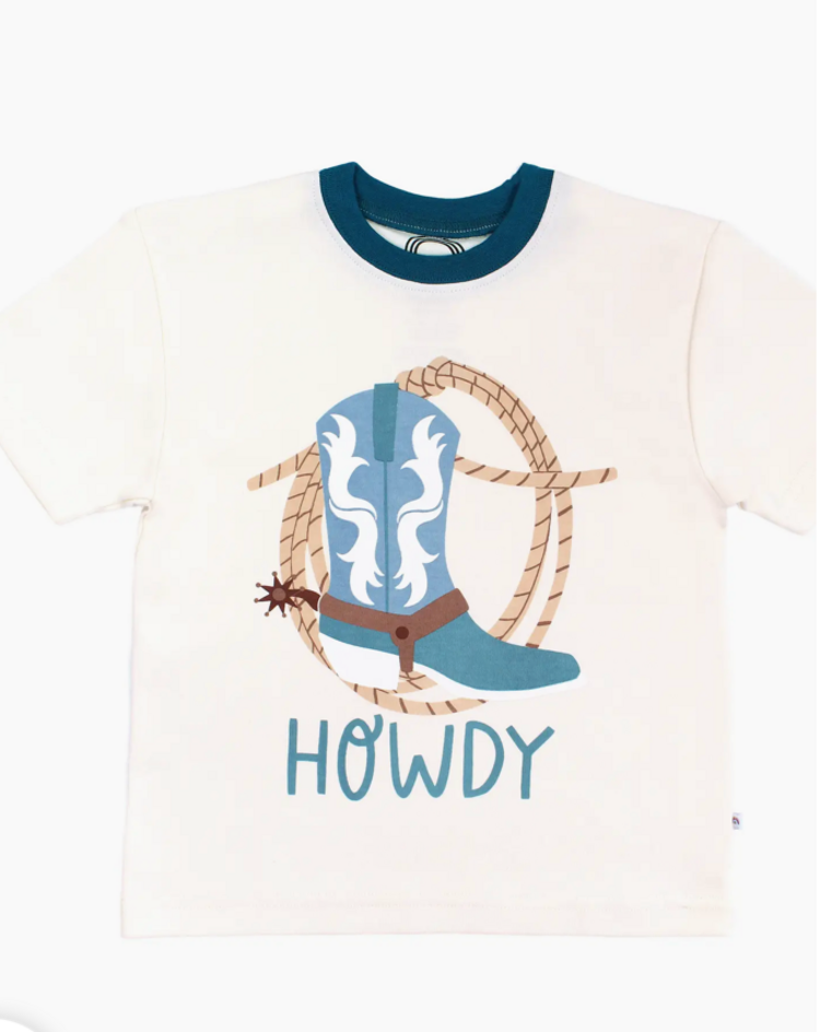EMERSON AND FRIENDS Howdy Western Ringer Tee