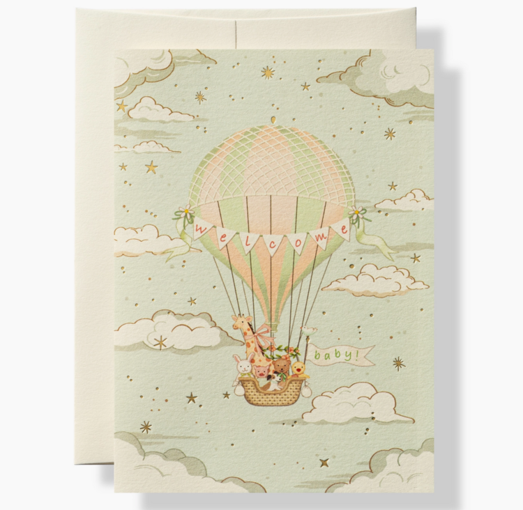 KAREN ADAMS DESIGNS Welcome Baby Greeting Card