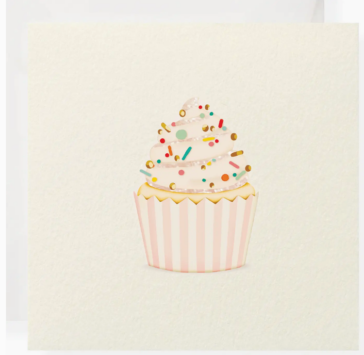 KAREN ADAMS DESIGNS Vanilla Cupcake Individual Gift Card