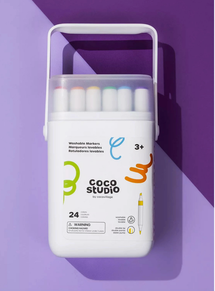 COCO VILLAGE Washable Dual Tip Markers Set of 24
