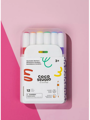 COCO VILLAGE Washable Dual Tip Markers Set of 12