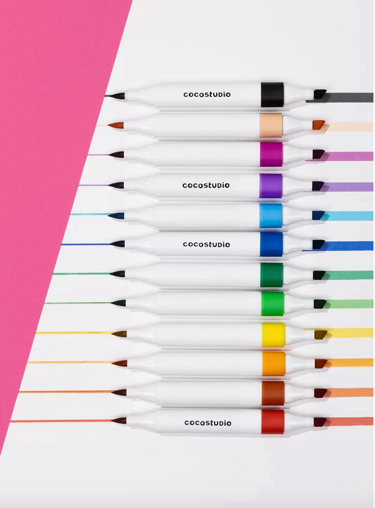 COCO VILLAGE Washable Dual Tip Markers Set of 12
