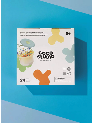 COCO VILLAGE Gouache Paint Bucket & Accessories Set