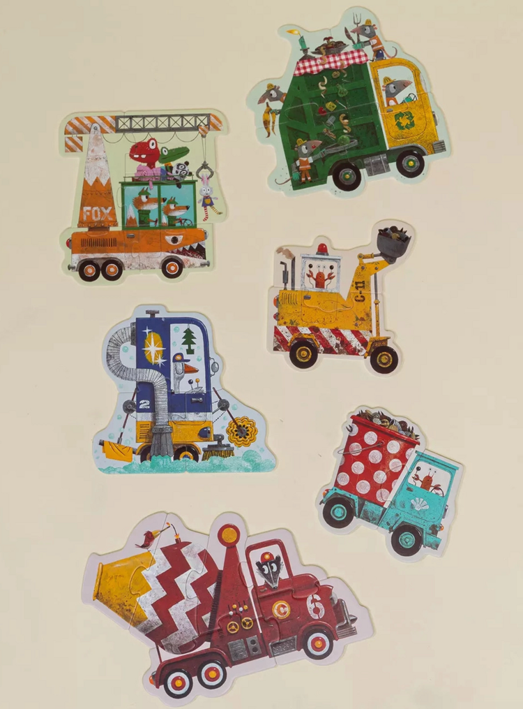 COCO VILLAGE My First Puzzles - Construction Vehicles