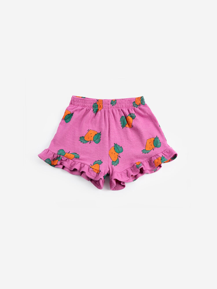 BOBO CHOSES Tangerine All Over Ruffled Shorts